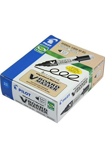 Pilot V-Board Master Yuvarlak Uç Mavi 10'lu Paket