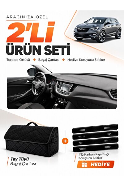 e-biz Opel Grandland X (2017-2020) Compatible Dashboard Cover + Tay Tüyü Lugg...