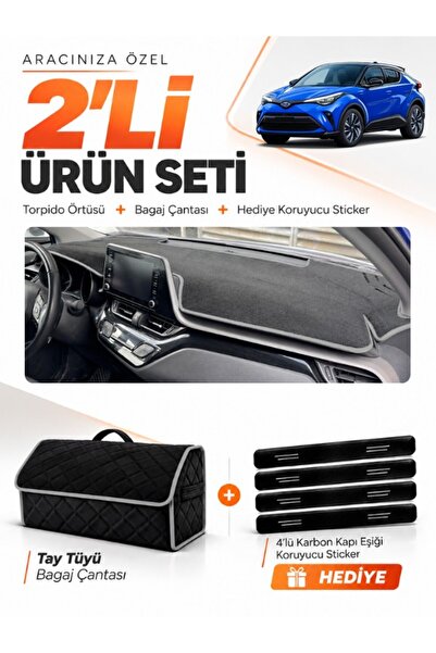 e-biz Toyota Chr (2016-2022) Compatible Dashboard Cover + Tay Feather Trunk B...