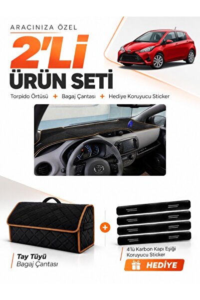 e-biz Toyota Yaris (2014-2019) Compatible Dashboard Cover + Tay Feather Trunk...