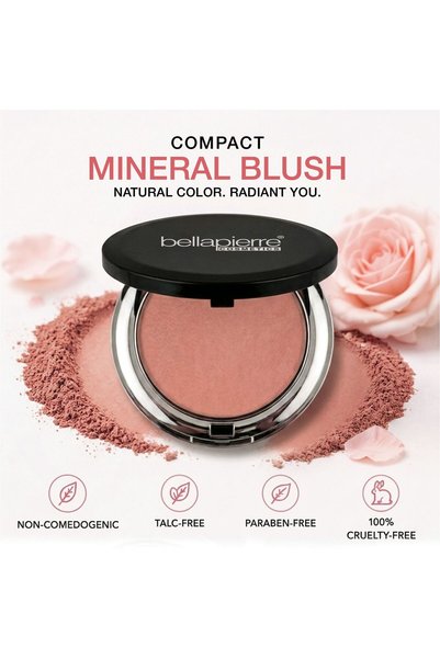 Bellapierre Cosmetics Fard de obraz mineral compact - Desert Rose (piersică roz)