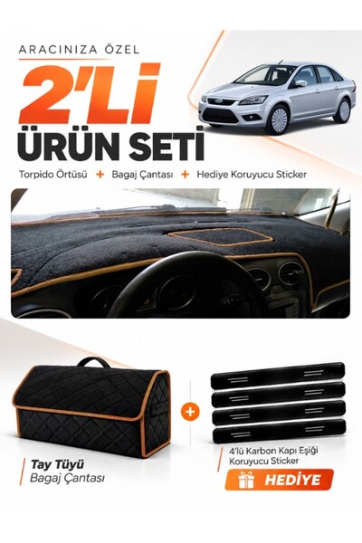 e-biz Ford Focus 2.5 Sedan Covered (2008-2011) Compatible Glove Box Cover + T...