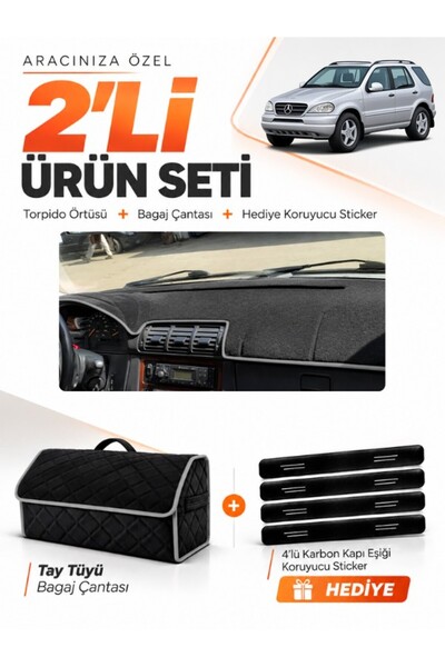e-biz Mercedes W163 M-Class (1997-2005) Compatible Glove Box Cover + Tay Tüy ...