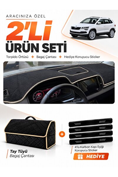 e-biz Skoda Karoq (2017-2024) Compatible Dashboard Cover + Tay Feather Trunk ...