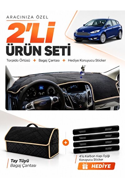 e-biz Ford Focus 3.5 Hatchback (2014-2018) Compatible Glove Box Cover + Tay F...