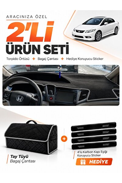 e-biz Honda Civic Fb7 (2011-2015) Compatible Glove Box Cover + Thai Feather T...