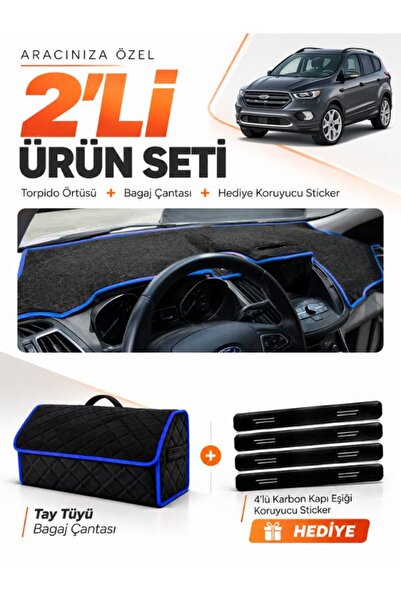 e-biz Ford Kuga (2015-2019) Compatible Glove Box Cover + Thai Feather Trunk B...