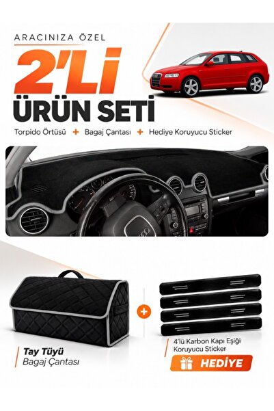 e-biz Audi A3 (2004-2008) Compatible Glove Box Cover + Tay Feather Trunk Bag ...