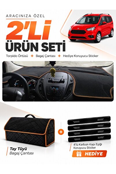 e-biz Ford Courier (2013-2020) Screenless Compatible Glove Box Cover + Tay Fe...