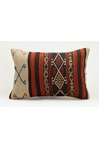 Kilim Whole Sale غطاء وسادة مصنوع يدويًا من السجاد القديم، صوف، 40x60 سم