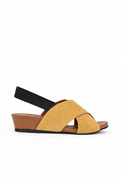 BUENO Yellow Suede Women's Heeled Sandals