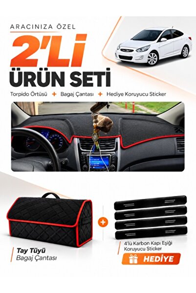 e-biz Hyundai Accent Blue (2011-2017) Compatible Glove Box Cover + Thai Feath...