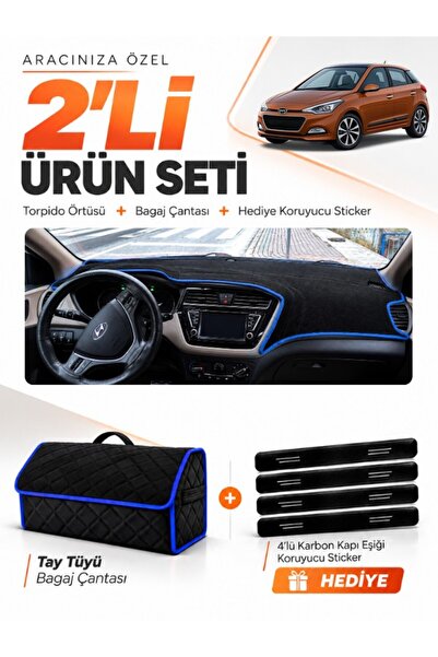 e-biz Hyundai̇ İ20 (2014-2020) Compatible Glove Box Cover + Tay Tüy Luggage B...