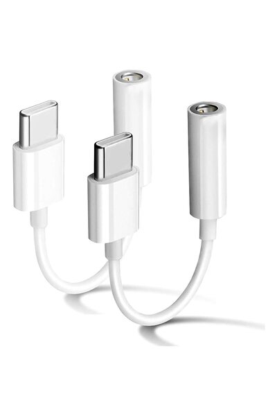 OEM Set de 2 adaptoare audio USB Type C la jack de 3,5 mm, compatibilitate un...