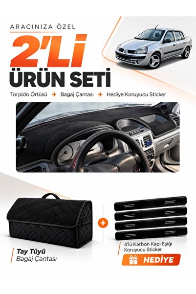 e-biz Renault Clio Symbol Ali̇ze (2002-2008) Compatible Glove Box Cover + Tay...