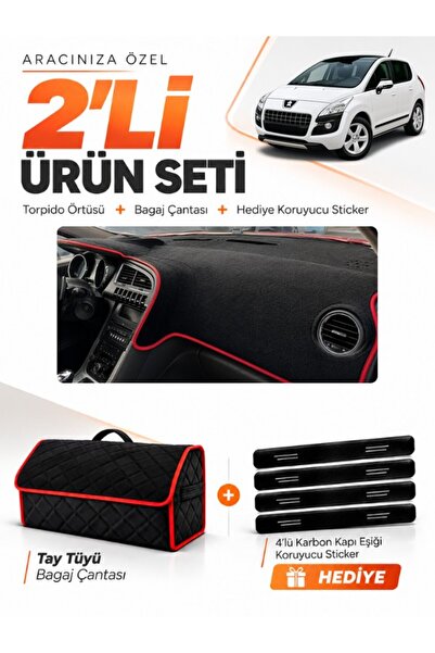 e-biz Peugeot 3008 Without Screen (2010-2015) Compatible Glove Box Cover + Th...