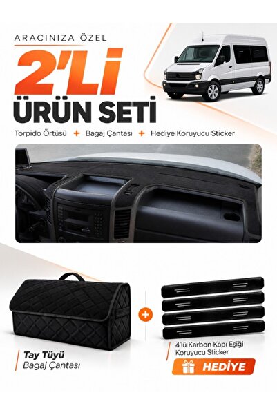 e-biz Volkswagen Crafter (2012-2019) Compatible Dashboard Cover + Tay Feather...