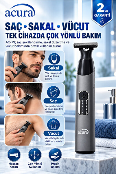 Acura AC-79 Saç, Sakal ve Vücut Tıraş Makinesi