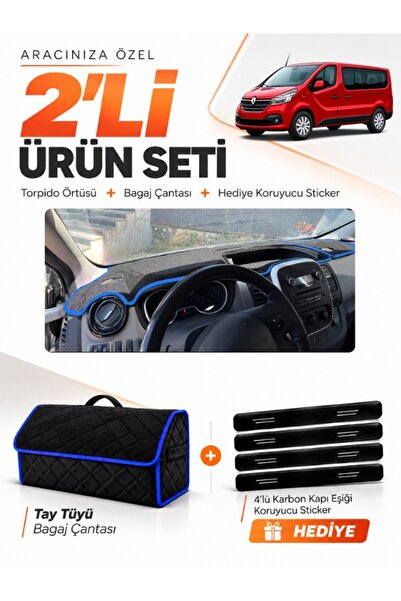 e-biz Renault Trafic Covered (2015-2022) Compatible Glove Box Cover + Thai Fe...