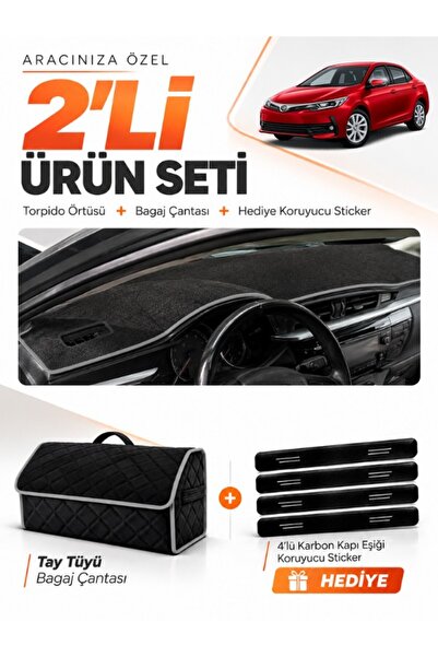 e-biz Toyota Corolla E170 (2012-2018) Compatible Dashboard Cover + Tay Tüy Tr...