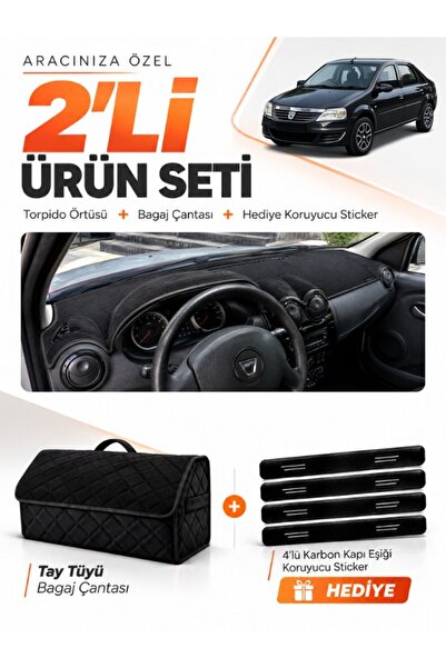 e-biz Daci̇a Logan (2009-2012) Compatible Glove Box Cover + Tay Tüy Luggage B...