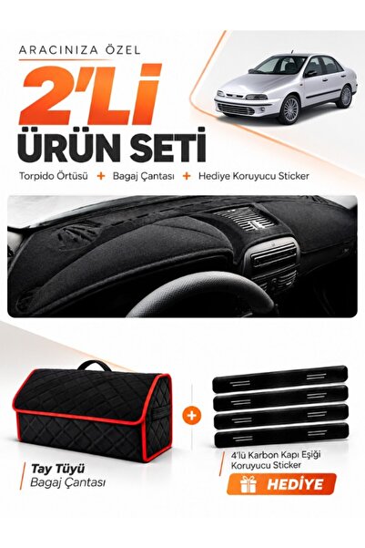 e-biz Fiat Marea (1999-2007) Airbag Compatible Torpedo Cover + Thai Feather T...