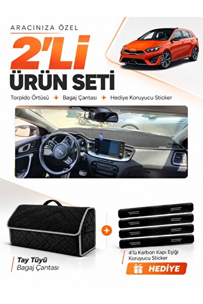 e-biz Kia Ceed (2020-2025) Compatible Torpedo Cover + Thai Feather Trunk Bag ...