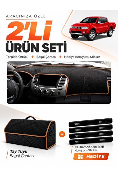 e-biz Mitsubishi L200 (2005-2015) Compatible Glove Box Cover + Tay Feather Lu...