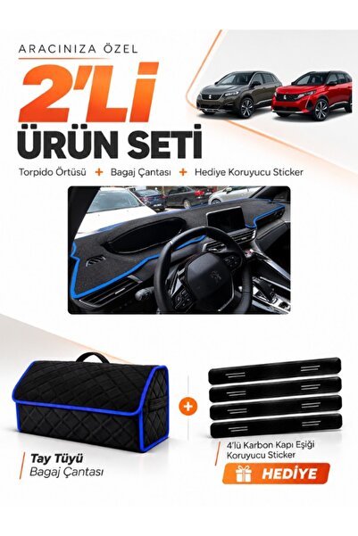 e-biz Peugeot 3008 (2016-2023) Compatible Dashboard Cover + Thai Feather Trun...