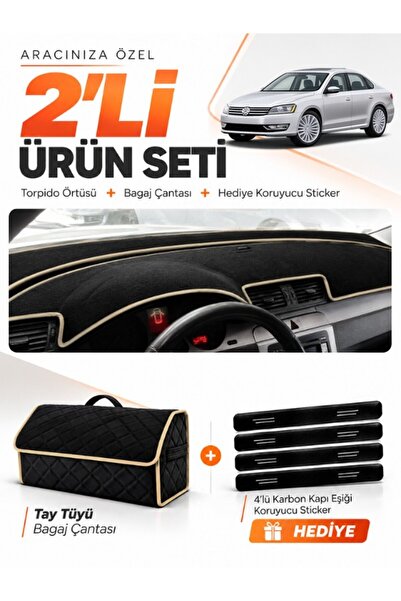 e-biz Volkswagen Passat B7 (2010-2015) Compatible Dashboard Cover + Tay Tüy T...