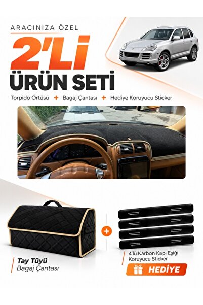 e-biz Porsche Cayenne (2002-2010) Compatible Dashboard Cover + Tay Feather Tr...