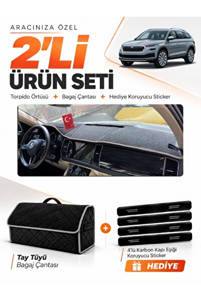 e-biz Skoda Kodiaq (2017-2023) Compatible Dashboard Cover + Tay Feather Trunk...