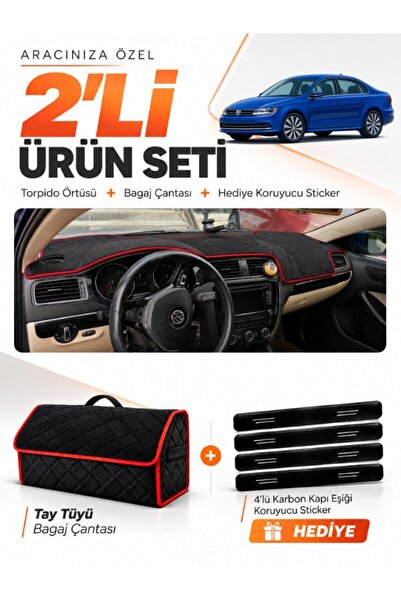 e-biz Volkswagen Jetta (2010-2018) Compatible Dashboard Cover + Tay Tüyü Lugg...