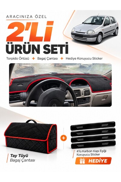 e-biz Renault Clio 2 Screened (1998-2001) Compatible Glove Box Cover + Tay Tü...