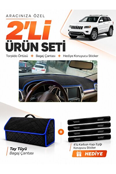 e-biz Jeep Grand Cherokee (2014-2020) Compatible Dashboard Cover + Tay Feathe...