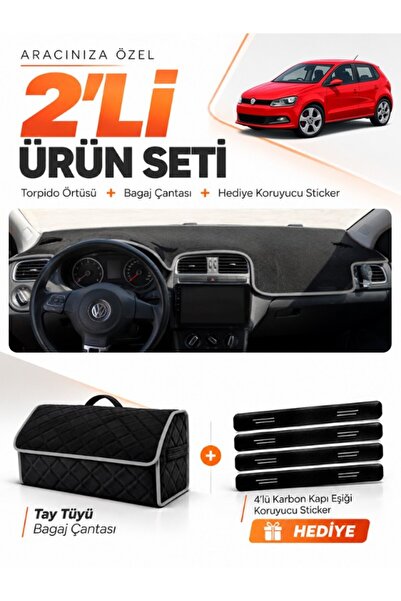 e-biz Volkswagen Polo (2009-2019) Compatible Dashboard Cover + Tay Feather Tr...