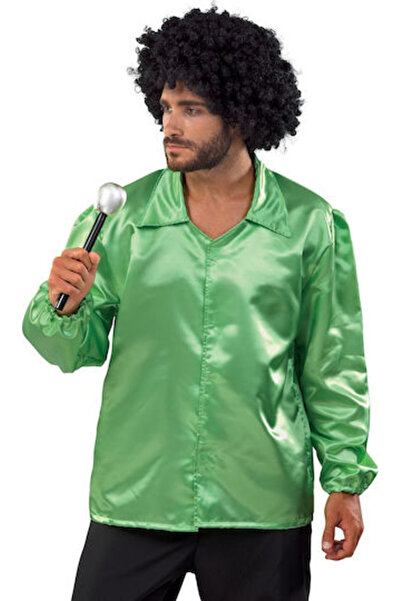 Fun Fashion Πράσινο πουκάμισο ντίσκο, αξεσουάρ καρναβαλιού, 1 τεμάχιο