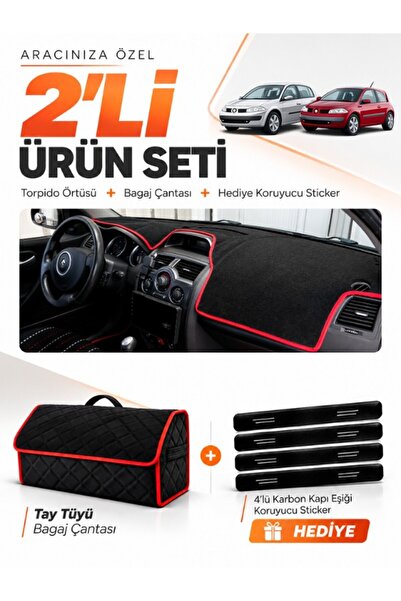 e-biz Renault Megane 2 Small Screen (2002-2009) Compatible Glove Box Cover + ...