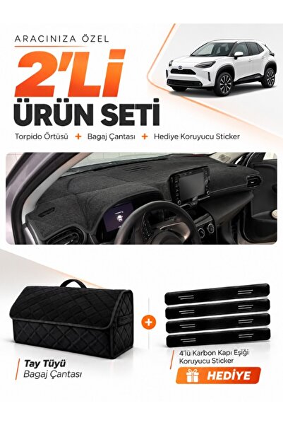 e-biz Toyota Yaris Cross (2022-2025) Compatible Dashboard Cover + Tay Tüyü Lu...
