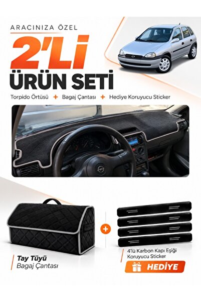 e-biz Opel Corsa B (1992-2000) Compatible Glove Box Cover + Tay Tüy Trunk Bag...