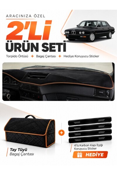 e-biz غطاء توربيدو متوافق مع سيارة BMW E28 (1981-1988) + حقيبة أمتعة من الريش...