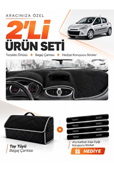 e-biz Renault Clio 3 (2005-2012) Compatible Glove Box Cover + Tay Feather Tru...
