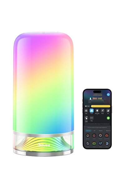 Rgbıcww Silindir Türkçe Mobil Uygulamalı Akıllı Masa Lambası 2