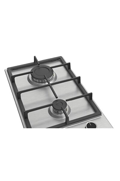 İKİ GÖZÜ GAZLI ANKASTRE DOMİNO INOX OCAK ( DÖKÜM IZGARALI )