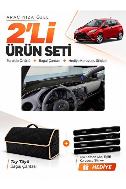 e-biz Toyota Yaris (2014-2019) Compatible Dashboard Cover + Tay Feather Trunk...