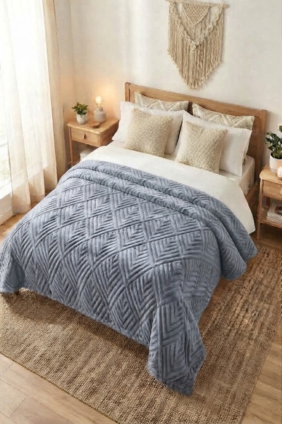 Merinos Elegans Embos Mink Double Blanket
