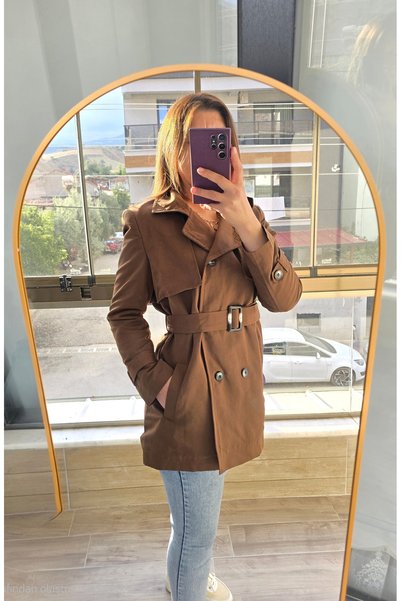 mrc Trench Coat with High Collar, Cape, and Cuff Epaulettes