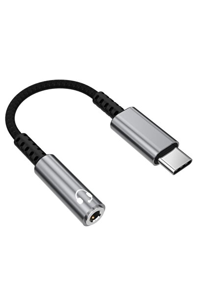 CeruleTree Adaptor audio USB Tip C la mufă jack de 3,5 mm CeruleTree, Argintiu