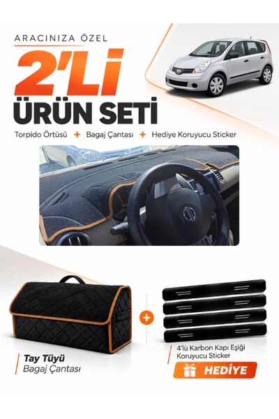e-biz Nissan Note E11 (2005-2009) Compatible Glove Box Cover + Tay Tüy Luggag...