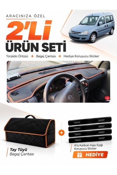 e-biz Opel Combo C (2001-2011) Compatible Dashboard Cover + Tay Tüy Luggage B...